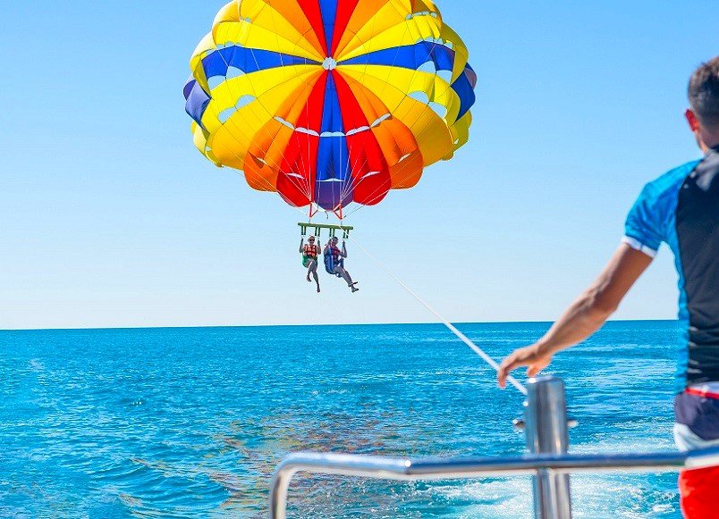 Panoramic view from parasail
